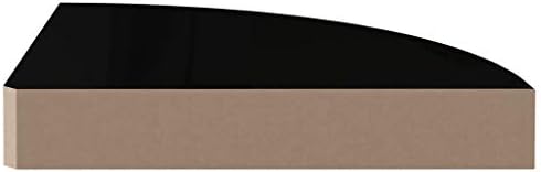 Floating Corner Shelves 2 Pcs High Gloss Black MDF