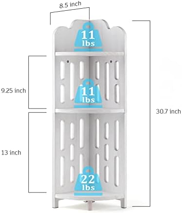Meangood 3 Tier Bathroom Corner Shelf Stand