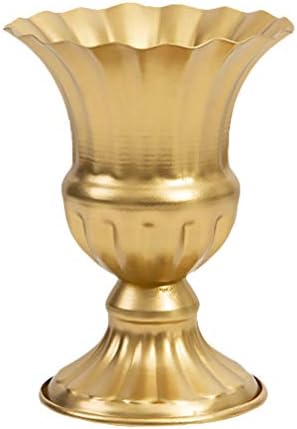 BESTOYARD Vintage Golden Wrought Iron Flowerpot