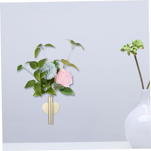 4pcs Heart-Shaped Wall Vases for Dried Flowers Decor
