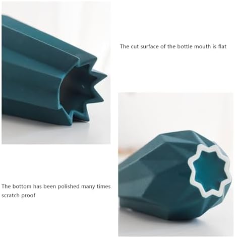 3pcs Ceramic Geometric Flower Vases for Living Room and Wedding Gifts