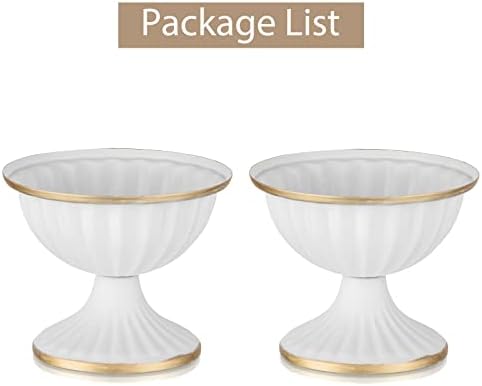 Sziqiqi Mini White Flower Vase for Centerpieces Decor