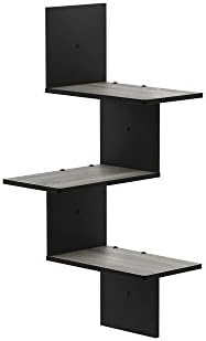 Furinno Rossi 3-Tier Rectangle Wall Shelves