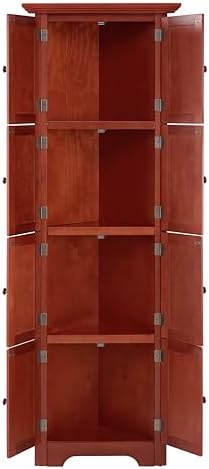 ZeHuoGe 4-Tier Corner Cabinet with 8 Doors