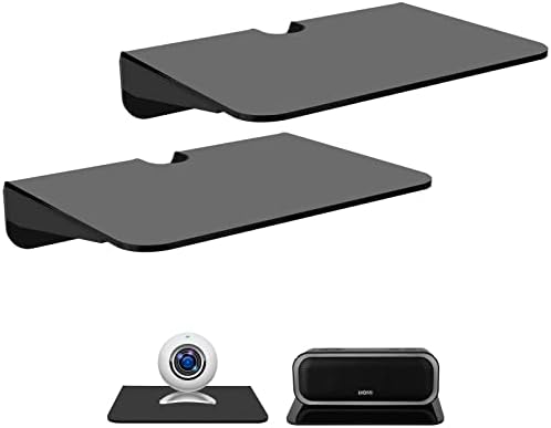 TXEsign Acrylic Floating Shelves 2 Pack Black