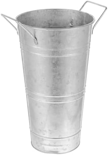 Rustic Vintage Iron Bucket Flower Vase