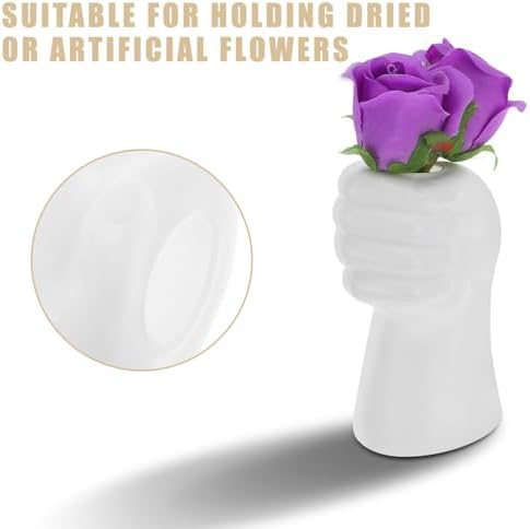 Merryhapy 2pcs Arm Vase White Modern Decor