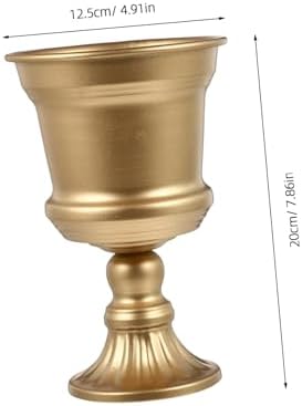 Elegant Gold Metal Flower Vase for Wedding Centerpiece