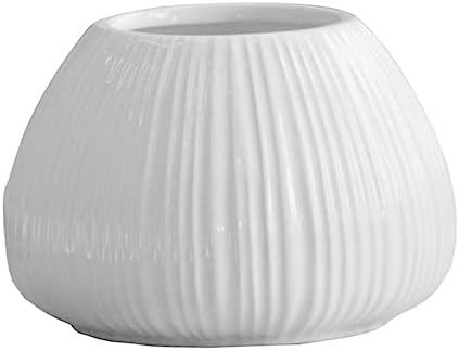 YARNOW Vertical Striped Ceramic Flower Vase for Home Decor