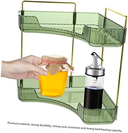 MAGICLULU Transparent Corner Shelf Dual Layer Bathroom Organizer
