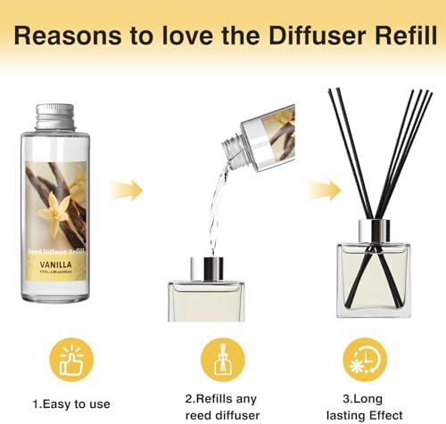 SCENTORINI Vanilla Reed Diffuser Oil Refill 676 Fl Oz
