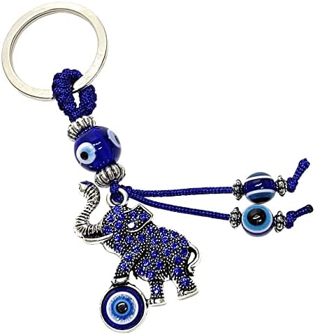 LUCKBOOSTIUM Evil Eye Elephant Keychain