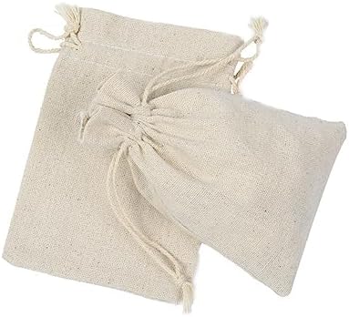 4pcs Cotton Drawstring Lavender Sachets Bags for Storage Tea Travel
