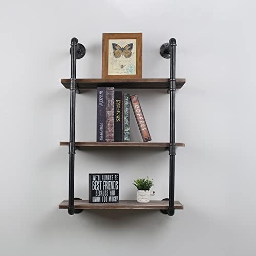 Industrial Style 24in Rustic Metal Floating Shelves