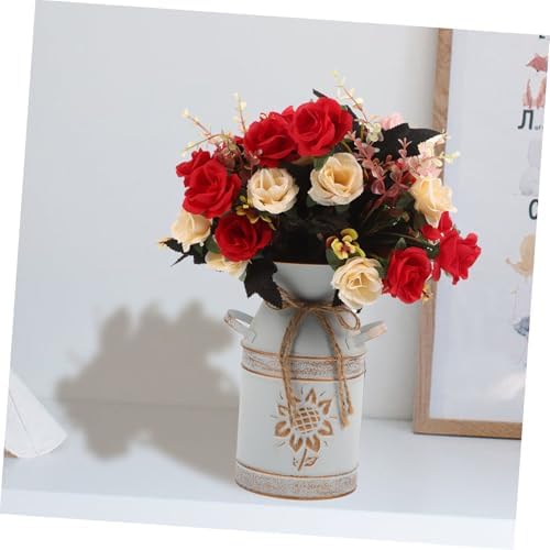 Balacoo Vintage Metal Flower Bucket Vase