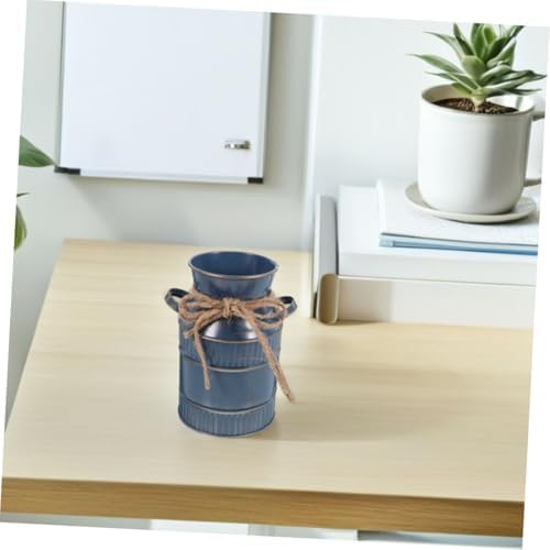 2pcs Rustic Galvanized Pitcher Vase for Home Decor
