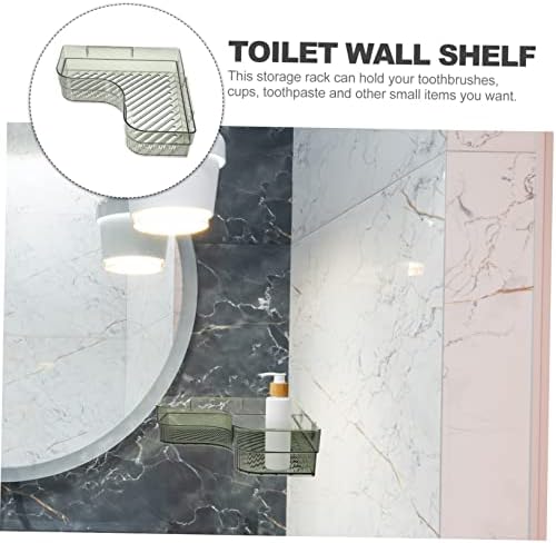 GLEAVI Green Wall-Mounted Bathroom Corner Shelf Storage Rack