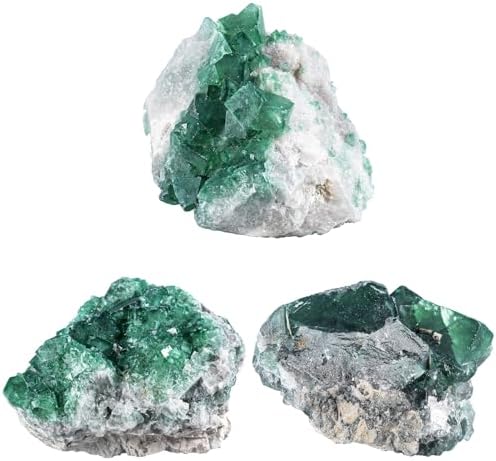 Rockcloud Fluorite Crystal Geode Cluster for Chakra Meditation and Feng Shui