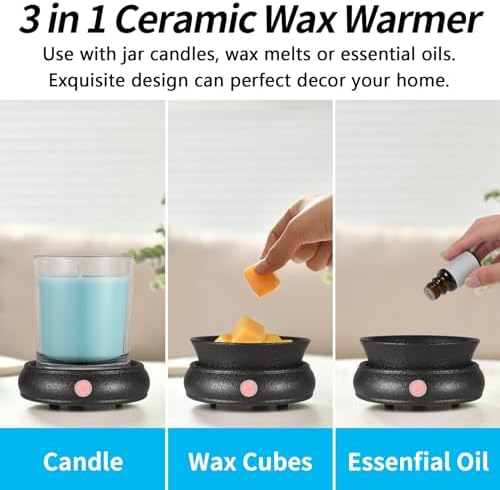 3-in-1 Ceramic Wax Warmer for Home Fragrance