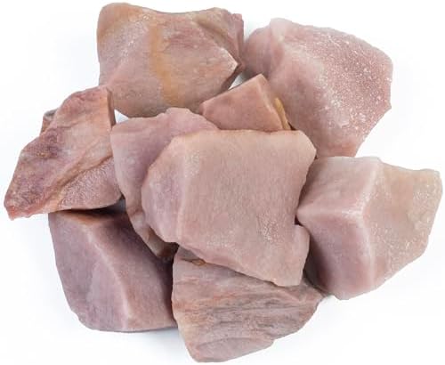 Crocon 1LB Pink Agate Rough Stones and Crystals Bulk