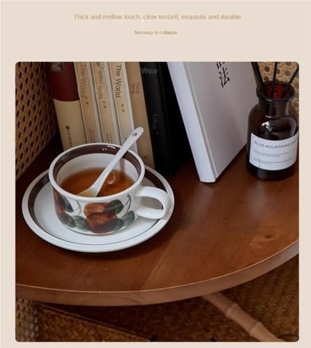 Modern Corner Shelf with 4 Tiers and Rattan Weaving Design