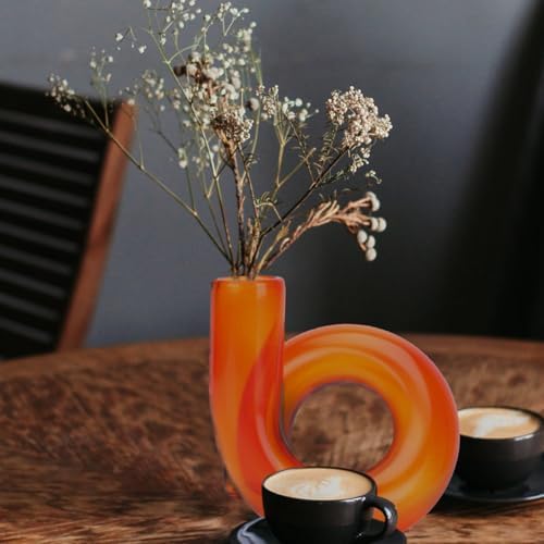 Amosfun Glass Vase for Modern Home Decor