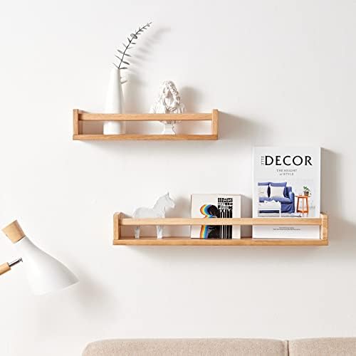 Oak Floating Shelves 24 Inch Wall Mounted Bookshelf