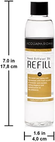 Acqua Aroma Vanilla Reed Diffuser Oil Refill 68 FL OZ Made in Brazil