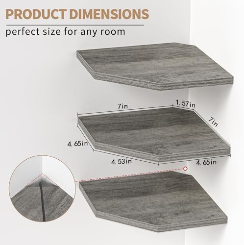 Fun Memories Corner Shelf Wall Mount Set of 3