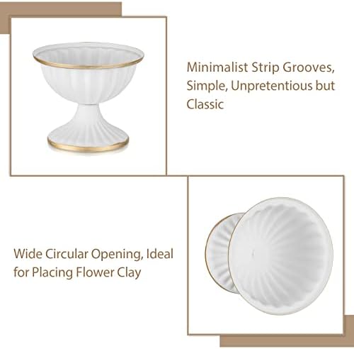 Sziqiqi Mini White Flower Vase for Centerpieces Decor