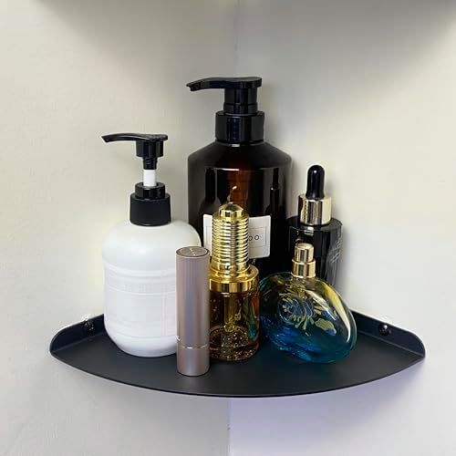 Small Wall Mounted Floating Corner Shelves Metal Black 7 Inch