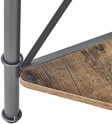VECELO Corner Tables Set of 2 Grey Modern Storage