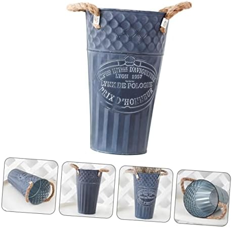 POPETPOP Rustic Flower Vase with Handles for Home Decor