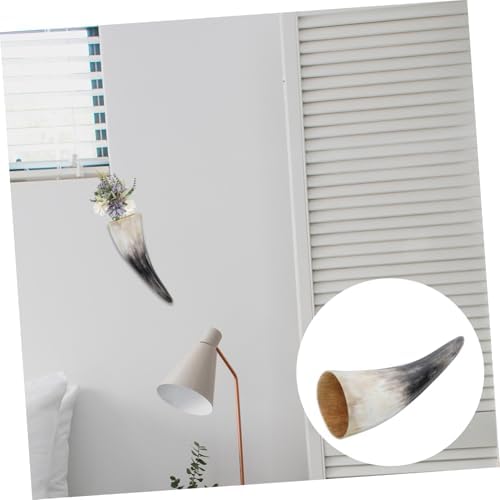 MAGICLULU Cow Horn Wall Decor Flower Holder