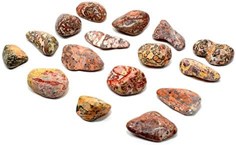 30PCS Leopardite Jasper Stones Natural Polished Indoor Fountain Decor