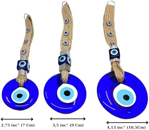 Turkish Evil Eye Wall Hanging Gold 35 Inch Decor