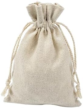 4pcs Cotton Drawstring Lavender Sachets Bags for Storage Tea Travel