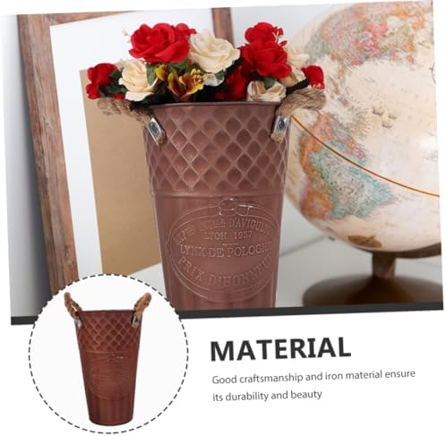 SUPVOX Retro Flower Vase Metal Pitcher for Decor