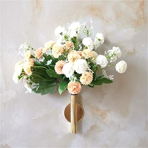 Gold Wall Decor Plant Vase Metal Tube Holder