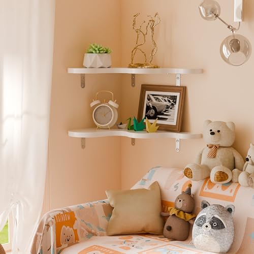 Ecowillon Cute Cloud Corner Shelves Set of 2