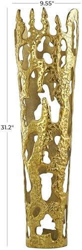 Deco 79 Gold Aluminum Decorative Vase
