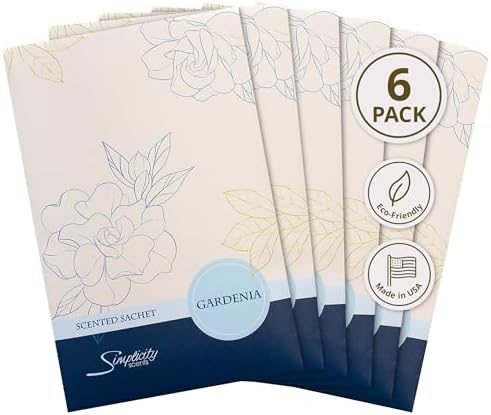 Gardenia Scented Sachets Pack of 6 - Home Fragrance