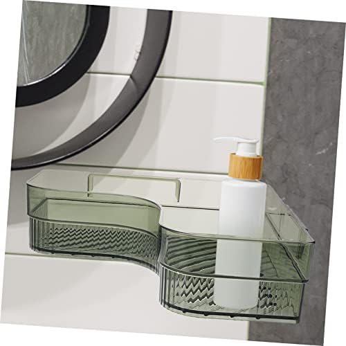 Bathroom Wall Rack with Drainage Green Corner Shelf