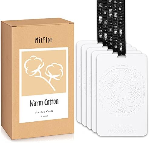 MitFlor Scented Cards for Car Bathrooms Closets 5Pcs