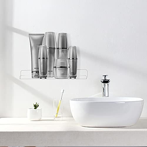ddLUCK Acrylic Floating Shelf 2 Pack 15 Inch