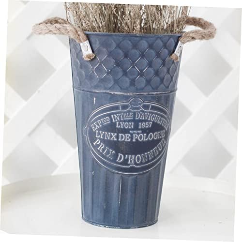 POPETPOP Rustic Flower Vase with Handles for Home Decor