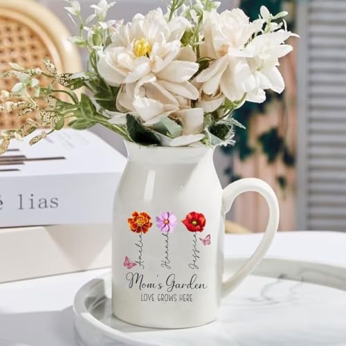 Ceramic Flower Vase Moms Garden Meaningful Gift