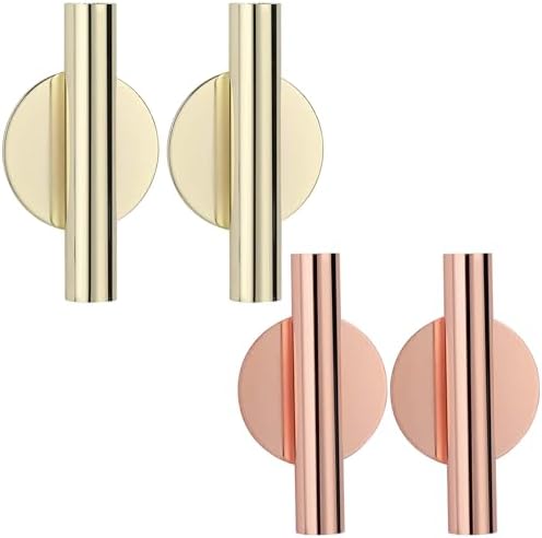 Wall Mount Vase Tube 2PCS Metal Flower Vases for Home Office Wedding