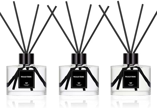 WEALD TRIBE Reed Diffuser Set of 3 for Bathroom Air Fresheners