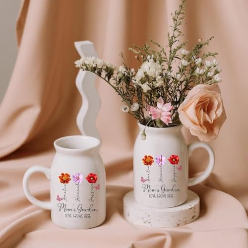 Ceramic Flower Vase Moms Garden Meaningful Gift